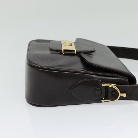 CELINE Horse Carriage Shoulder Bag Leather Brown Gold - Picture 5 of 12